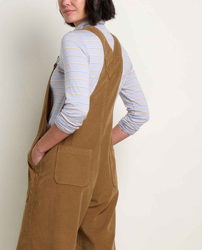 Cattail Corduroy Wide Leg Overall Honey Brown | Toad&Co Women