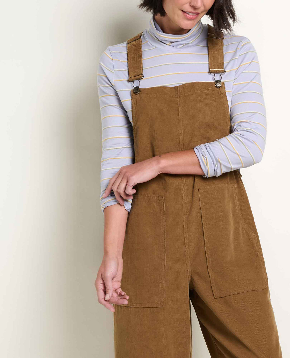 Cattail Corduroy Wide Leg Overall Honey Brown | Toad&Co Women