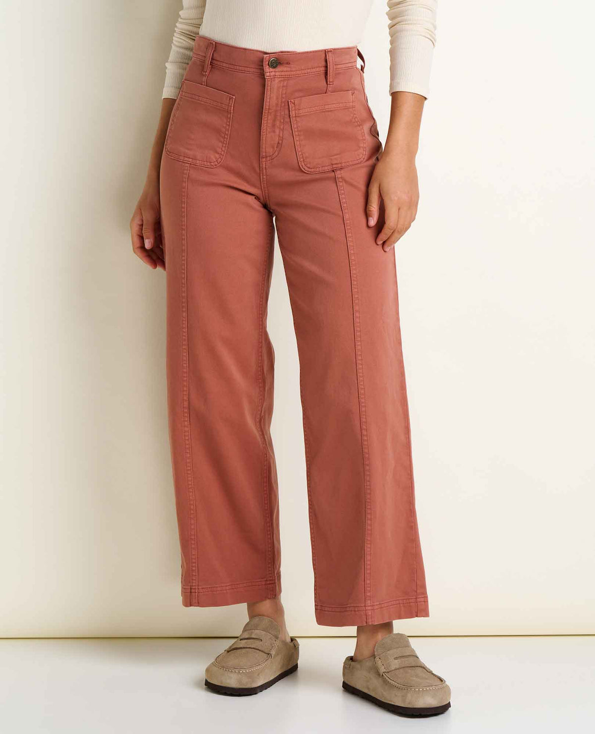 Linden Canvas Wide Leg Sailor Pant - Organic Cotton Copper | Toad&Co Women
