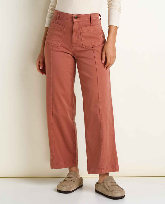 Linden Canvas Wide Leg Sailor Pant - Organic Cotton Copper | Toad&Co Women