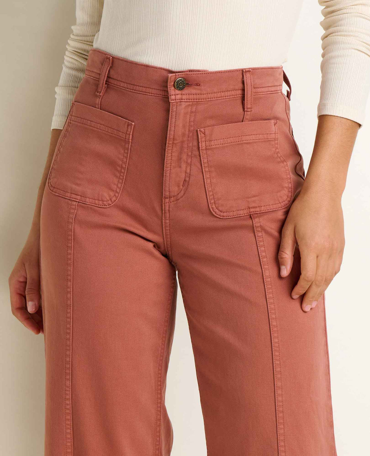 Linden Canvas Wide Leg Sailor Pant - Organic Cotton Copper | Toad&Co Women