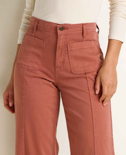 Linden Canvas Wide Leg Sailor Pant - Organic Cotton Copper | Toad&Co Women