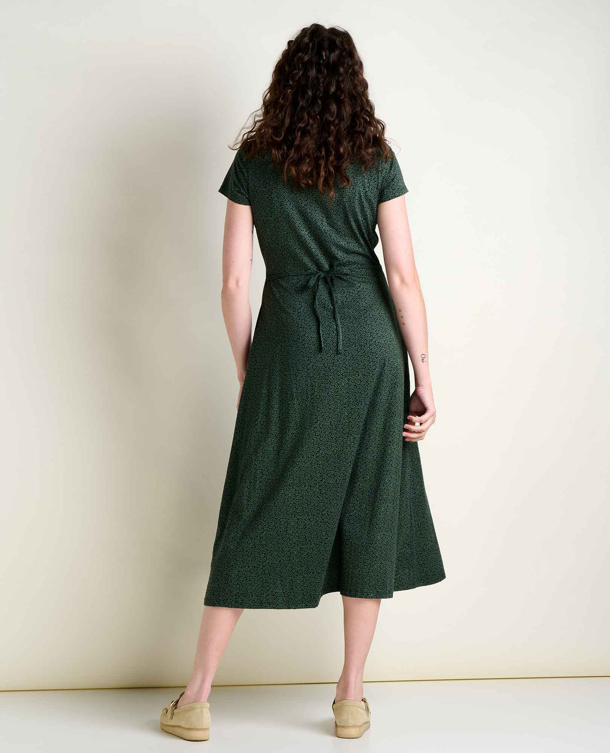 Rose Short Sleeve V-Neck Midi Dress - Soft with Stretch  | Toad&Co Women