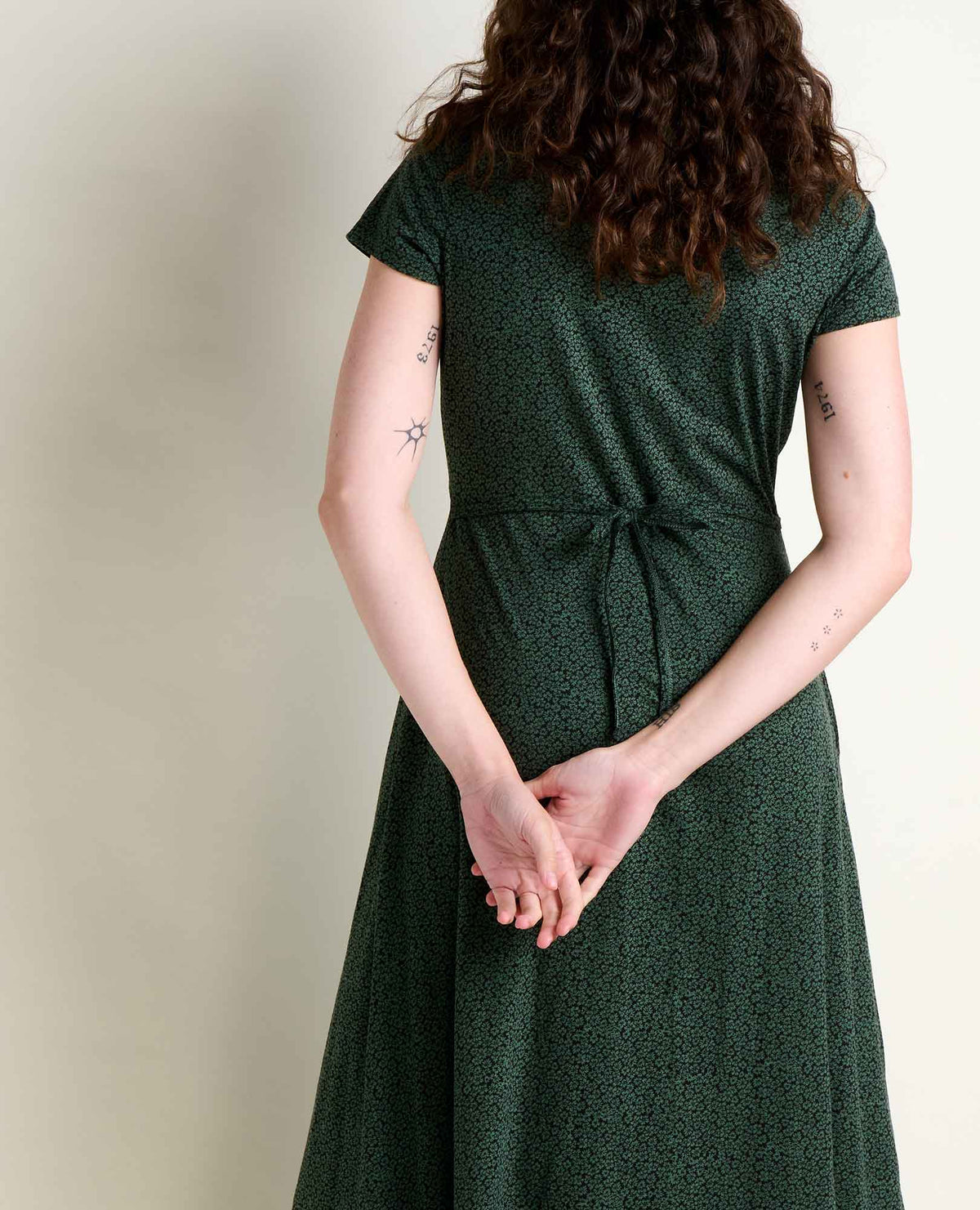 Rose Short Sleeve V-Neck Midi Dress - Soft with Stretch  | Toad&Co Women