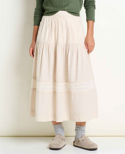 Airscape Organic Cotton Tiered Midi Skirt  | Toad&Co Women