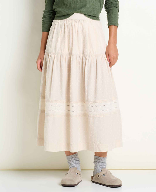 Airscape Organic Cotton Tiered Midi Skirt  | Toad&Co Women