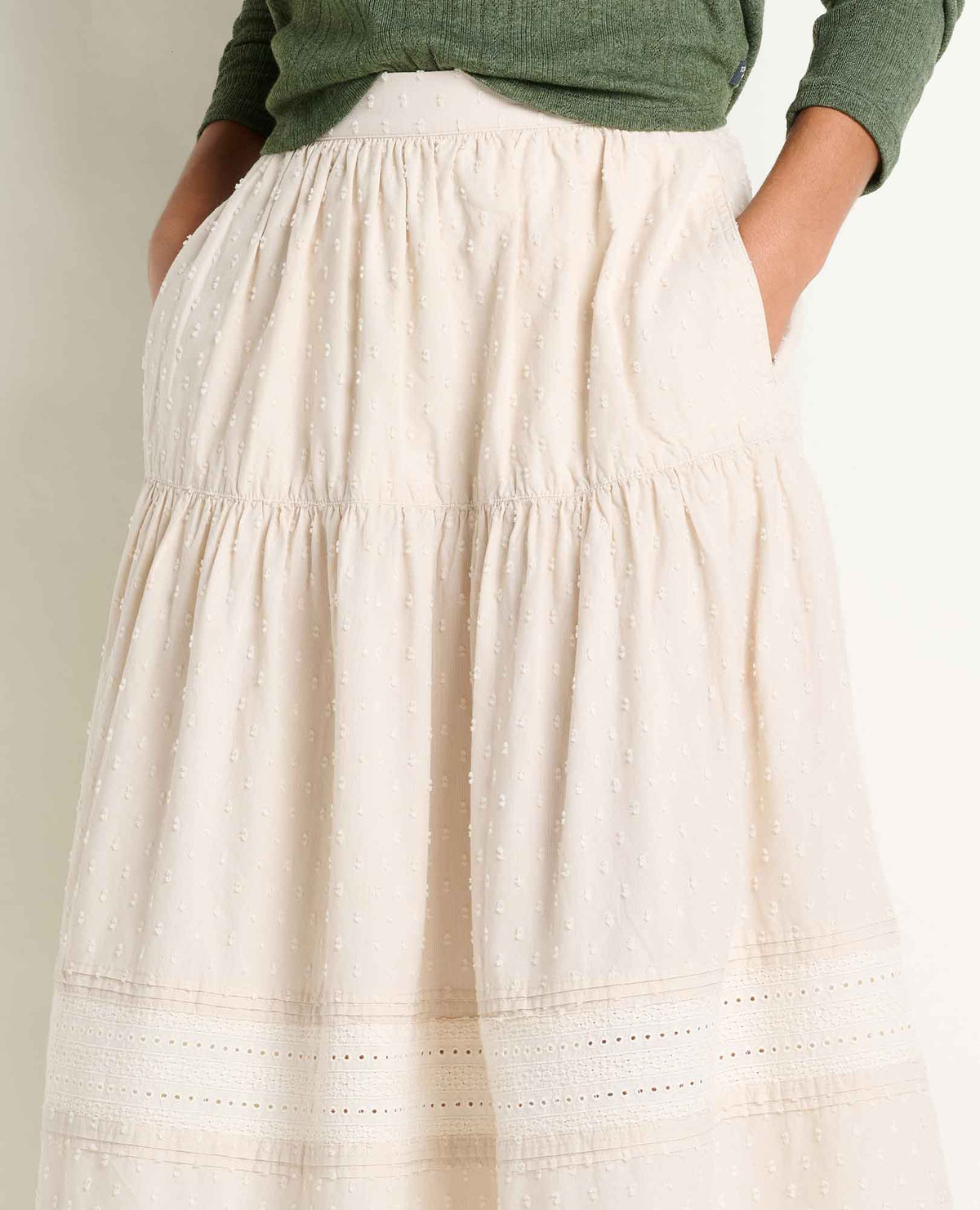 Airscape Organic Cotton Tiered Midi Skirt  | Toad&Co Women