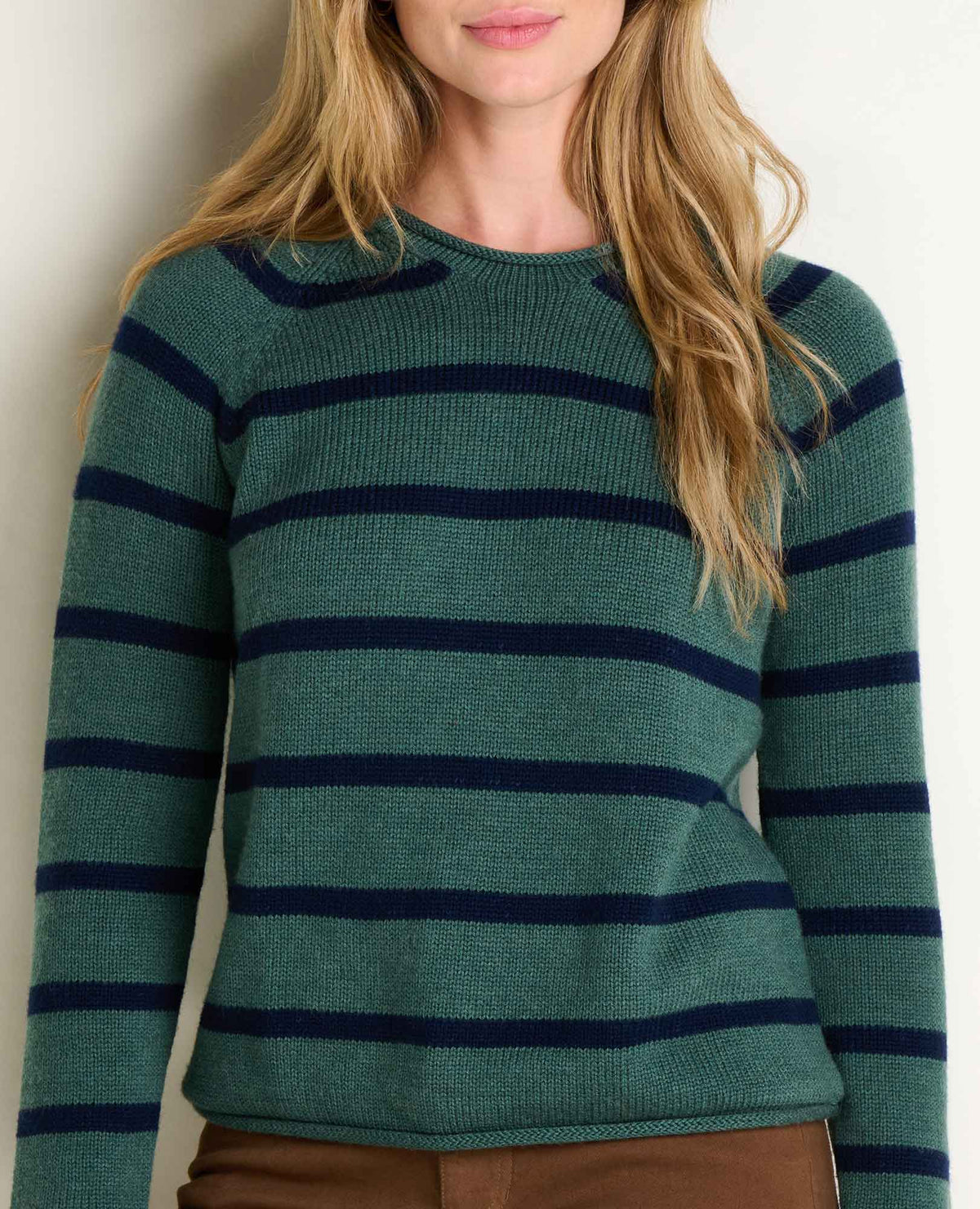 Alpineglo Sweater - Organic Cotton Next to Skin and Wool Outer Cilantro Pattern | Toad&Co Women