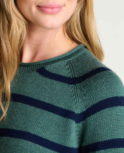 Alpineglo Sweater - Organic Cotton Next to Skin and Wool Outer Cilantro Pattern | Toad&Co Women