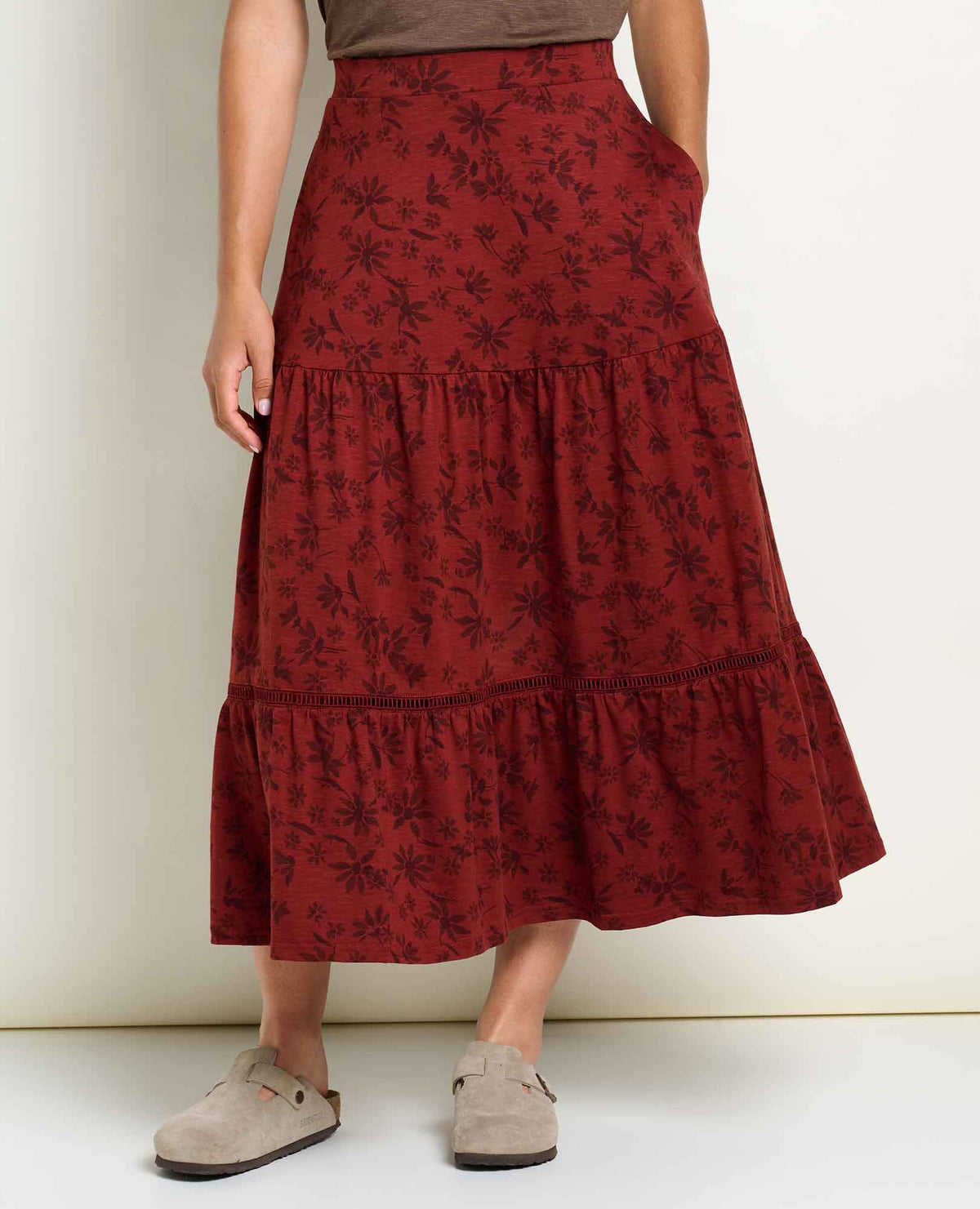 Marigold Tiered Midi Skirt - Soft, Stretchy, and Eco-Friendly  | Toad&Co Women