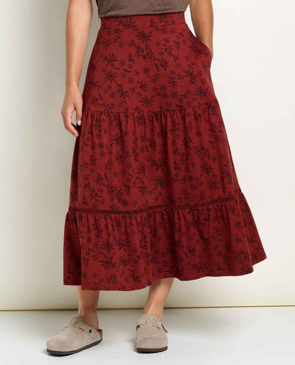 Marigold Tiered Midi Skirt - Soft, Stretchy, and Eco-Friendly  | Toad&Co Women