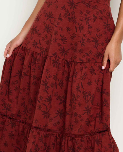 Marigold Tiered Midi Skirt - Soft, Stretchy, and Eco-Friendly  | Toad&Co Women