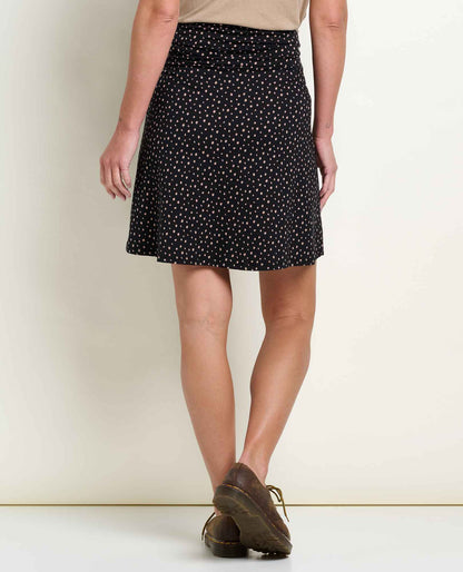 Chaka Organic Cotton & TENCEL Skirt Best Seller Black Ditsy Dot Print | Toad&Co Women
