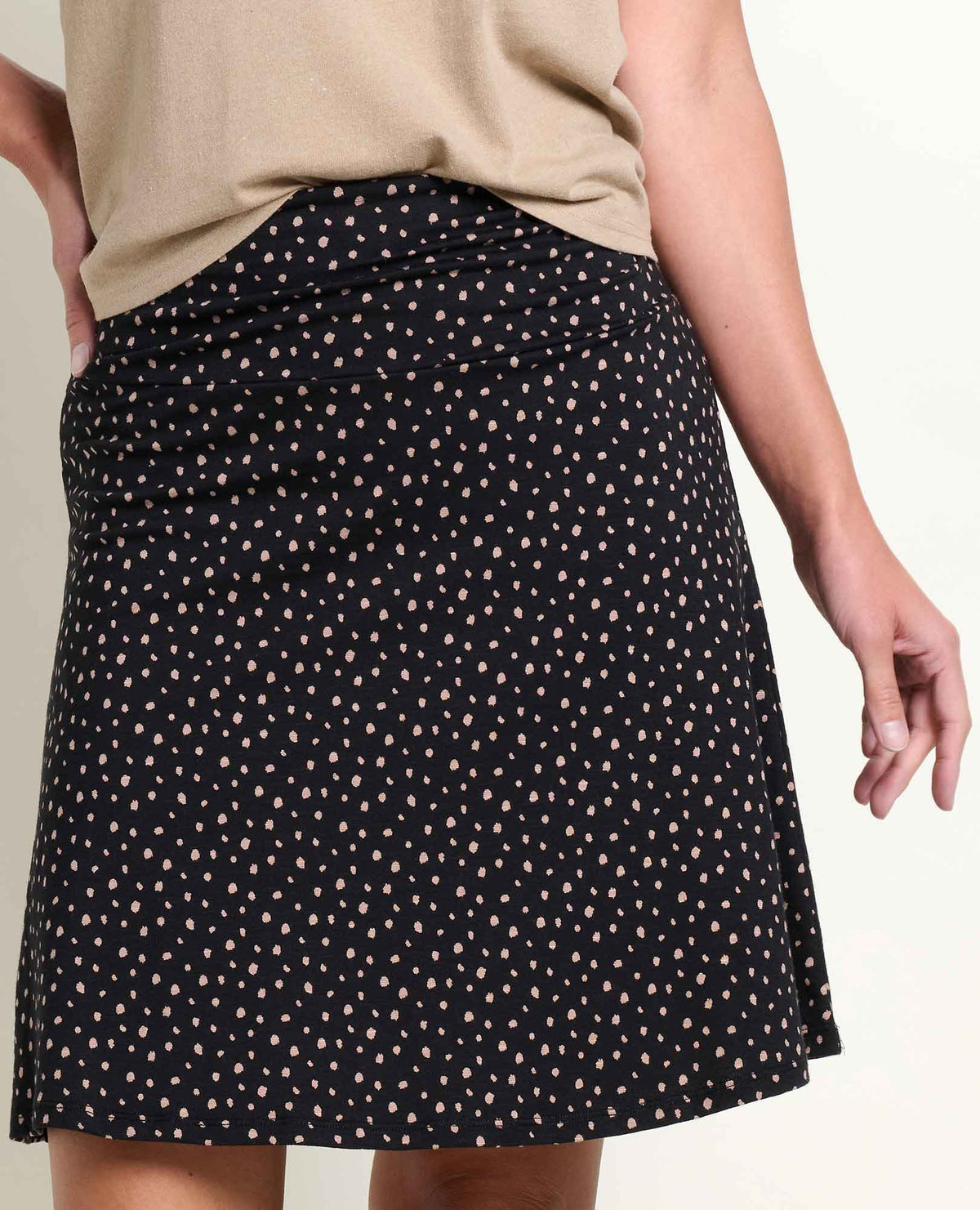 Chaka Organic Cotton & TENCEL Skirt Best Seller Black Ditsy Dot Print | Toad&Co Women