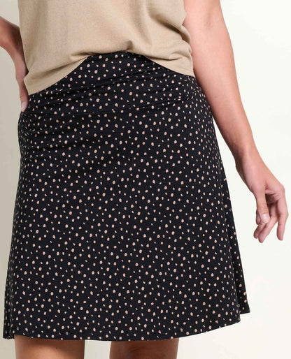 Chaka Organic Cotton & TENCEL Skirt Best Seller Black Ditsy Dot Print | Toad&Co Women