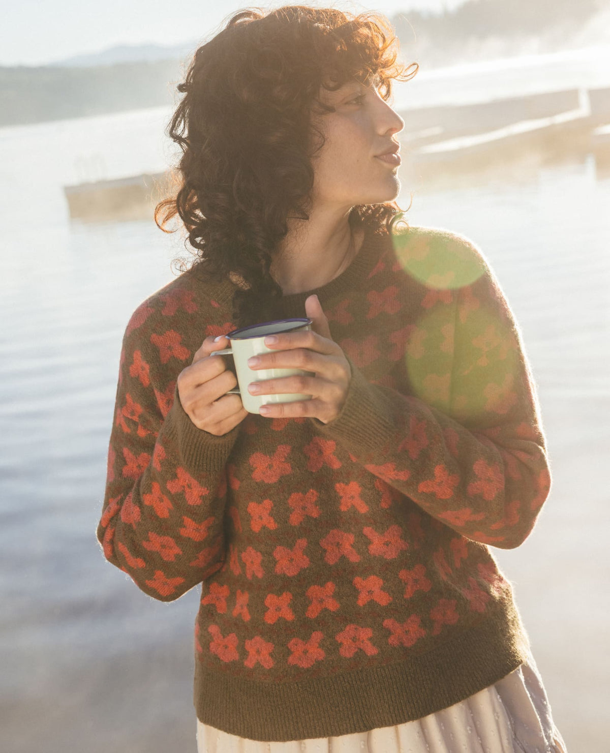 Women's Wasatch Crewneck Wool Sweater - Soft, Never Itchy Fir Pattern | Toad&Co Women