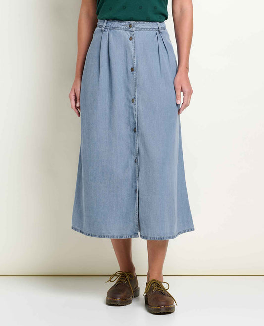 Piñon Soft Denim Midi Skirt  | Toad&Co Women