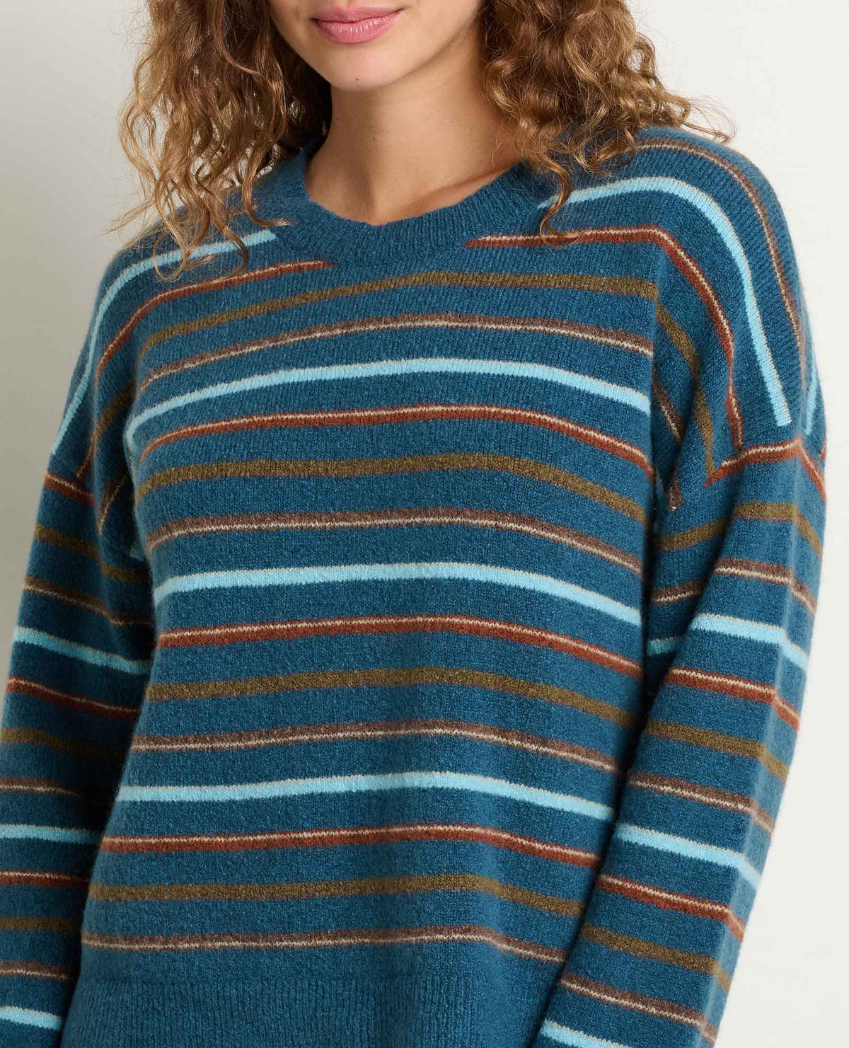 Women's Wasatch Crewneck Wool Sweater - Soft, Never Itchy Twilight Pattern | Toad&Co Women