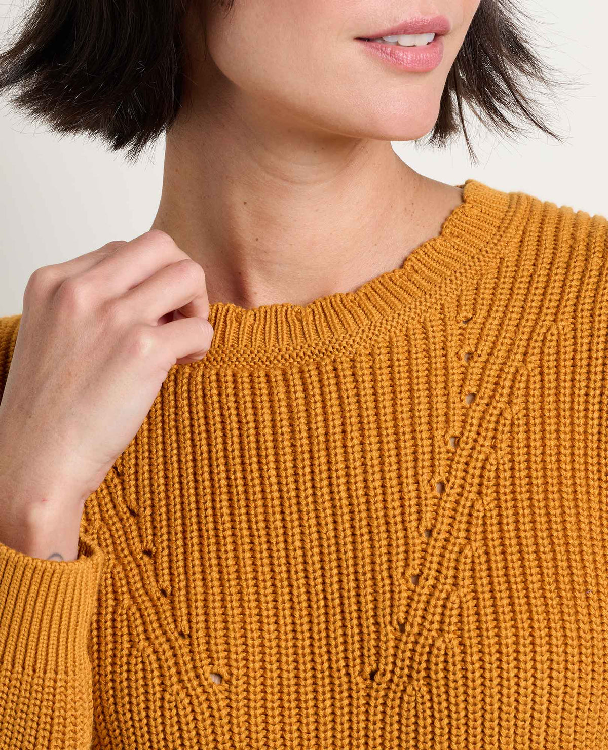 Bianca Shaker Crew Sweater Sunset | Toad&Co Women