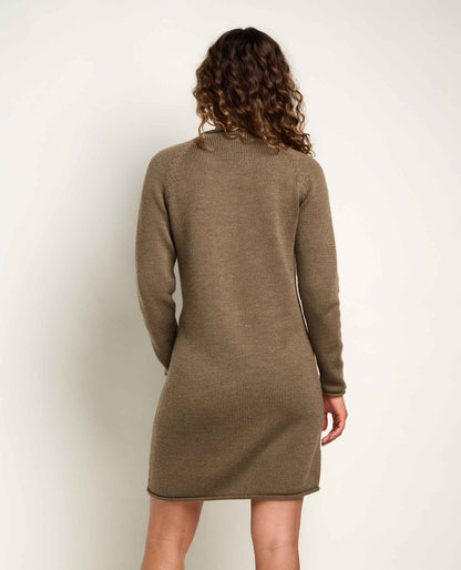 Alpineglo Roll Neck Sweater Dress - Organic Cotton & Wool  | Toad&Co Women