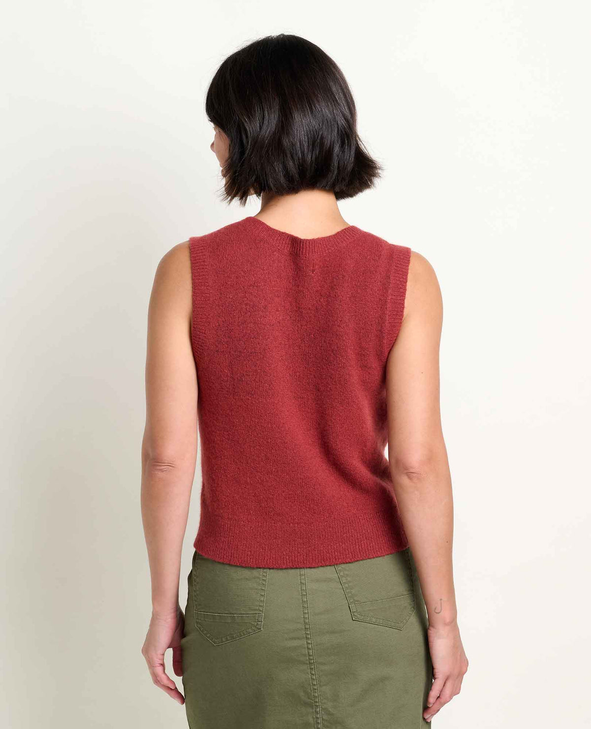 Women's Wasatch V-Neck Wool Sweater Vest - Soft, Never Itchy Sundown Pattern | Toad&Co Women