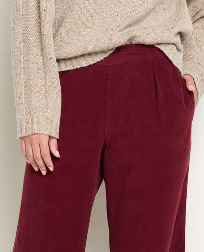 Cattail Corduroy Wide Leg Pant Port | Toad&Co Women