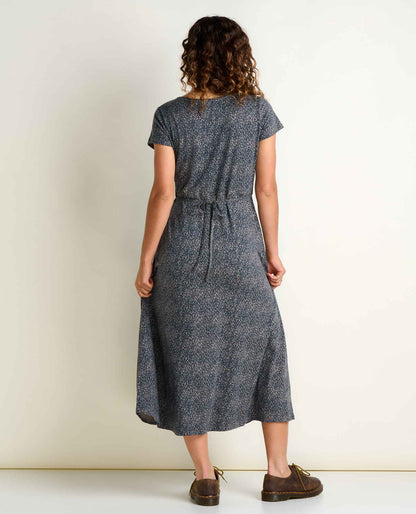 Rose Short Sleeve V-Neck Midi Dress - Soft with Stretch  | Toad&Co Women