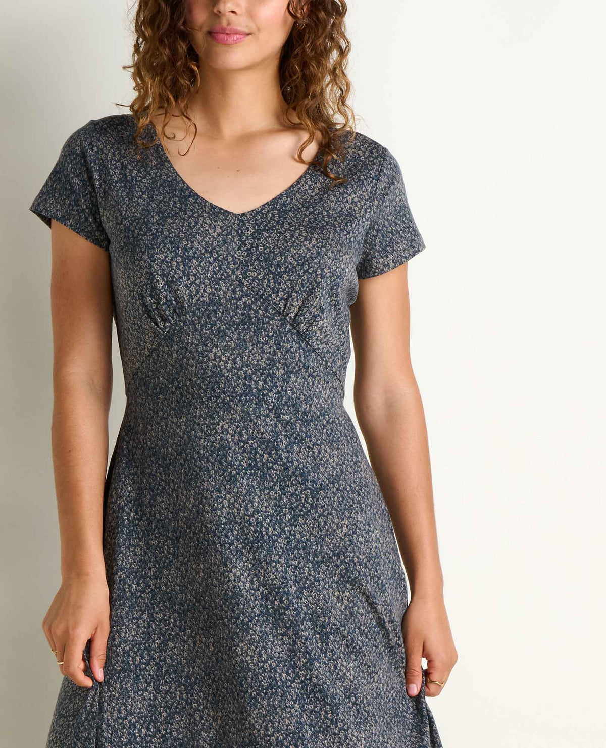Rose Short Sleeve V-Neck Midi Dress - Soft with Stretch  | Toad&Co Women