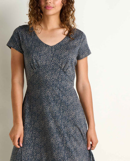 Rose Short Sleeve V-Neck Midi Dress - Soft with Stretch  | Toad&Co Women