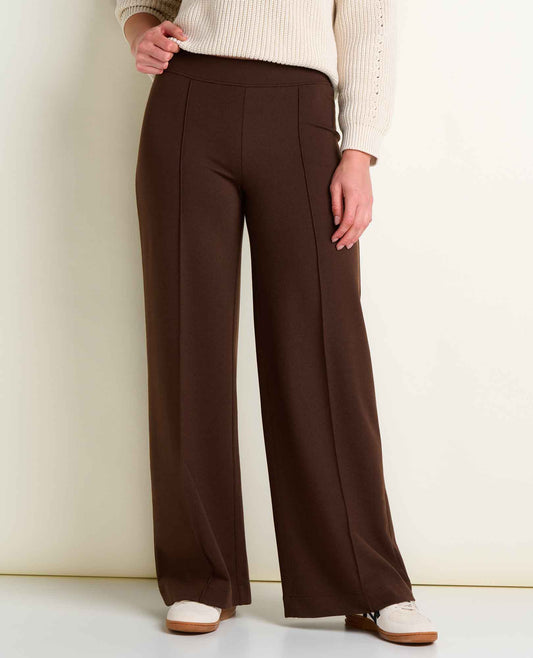 Mason St. Ponte Wide Leg Pant Chestnut | Toad&Co Women