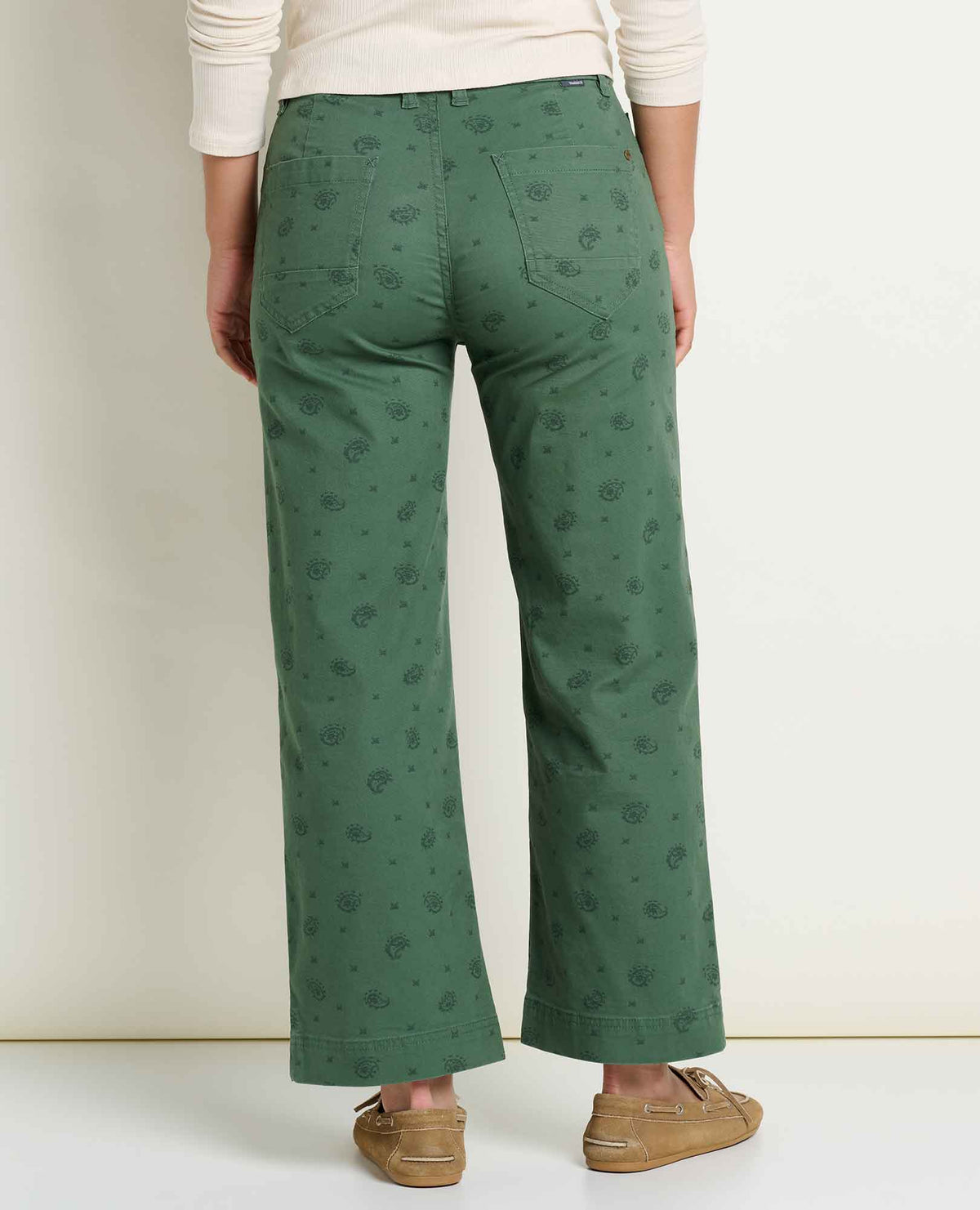 Women's Earthworks Wide Leg Pant - by Toad&Co Cilantro Print | Toad&Co Women