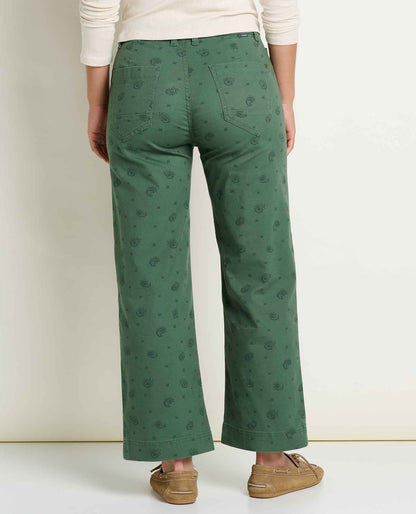 Women's Earthworks Wide Leg Pant - by Toad&Co Cilantro Print | Toad&Co Women