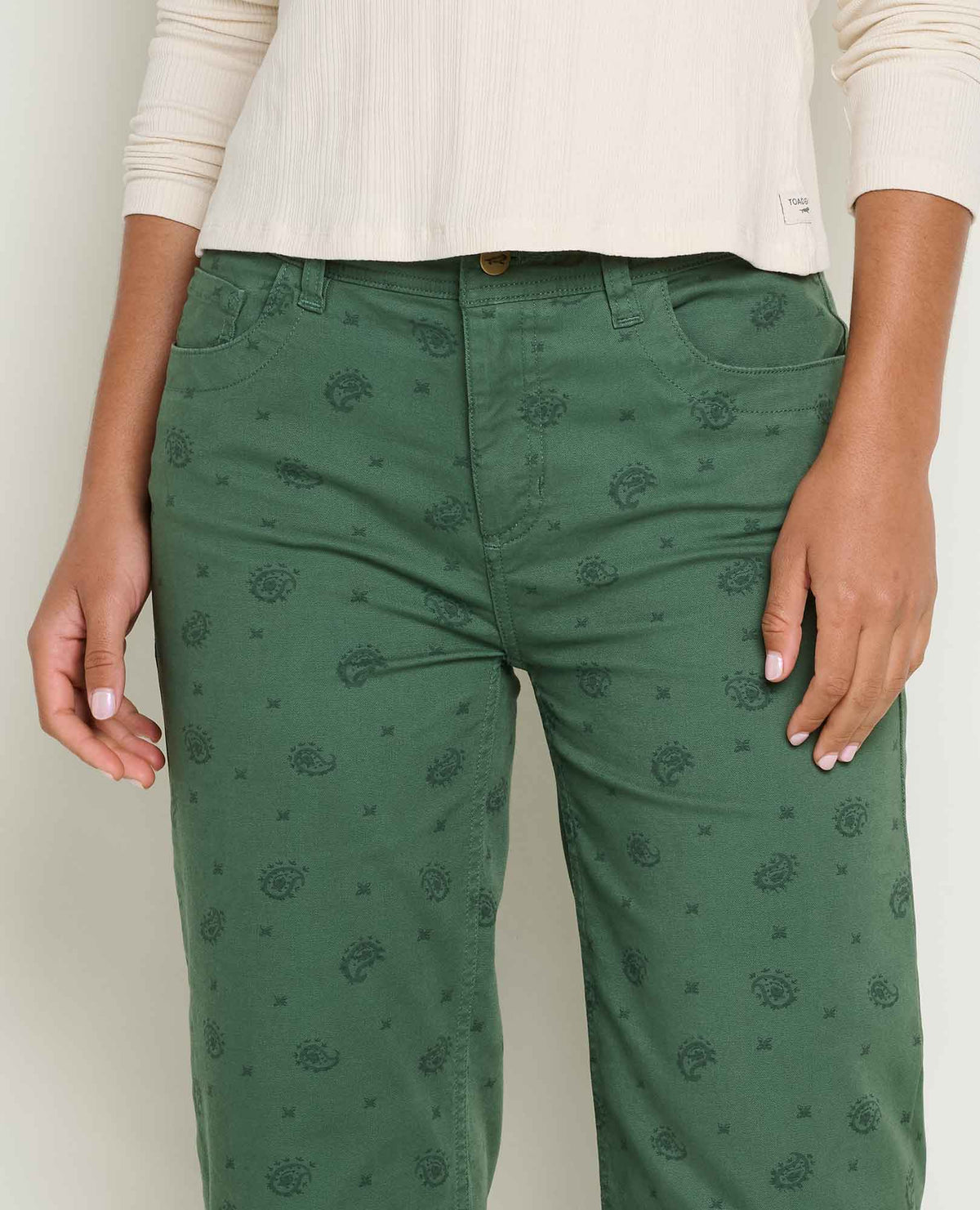 Women's Earthworks Wide Leg Pant - by Toad&Co Cilantro Print | Toad&Co Women