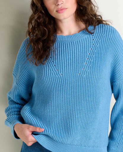 Bianca Shaker Crew Sweater Dusk Blue | Toad&Co Women