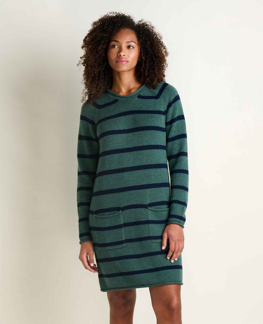 Alpineglo Roll Neck Sweater Dress - Organic Cotton & Wool  | Toad&Co Women