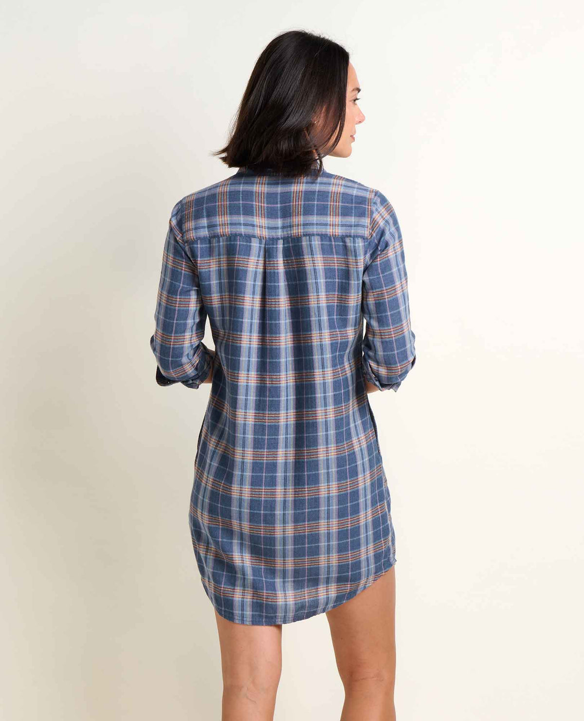 Re-Form Flannel Button Up Shirtdress Midnight Pattern | Toad&Co Women