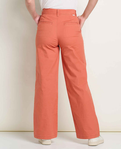 Earthworks Wide Leg Chino Clay | Toad&Co Women
