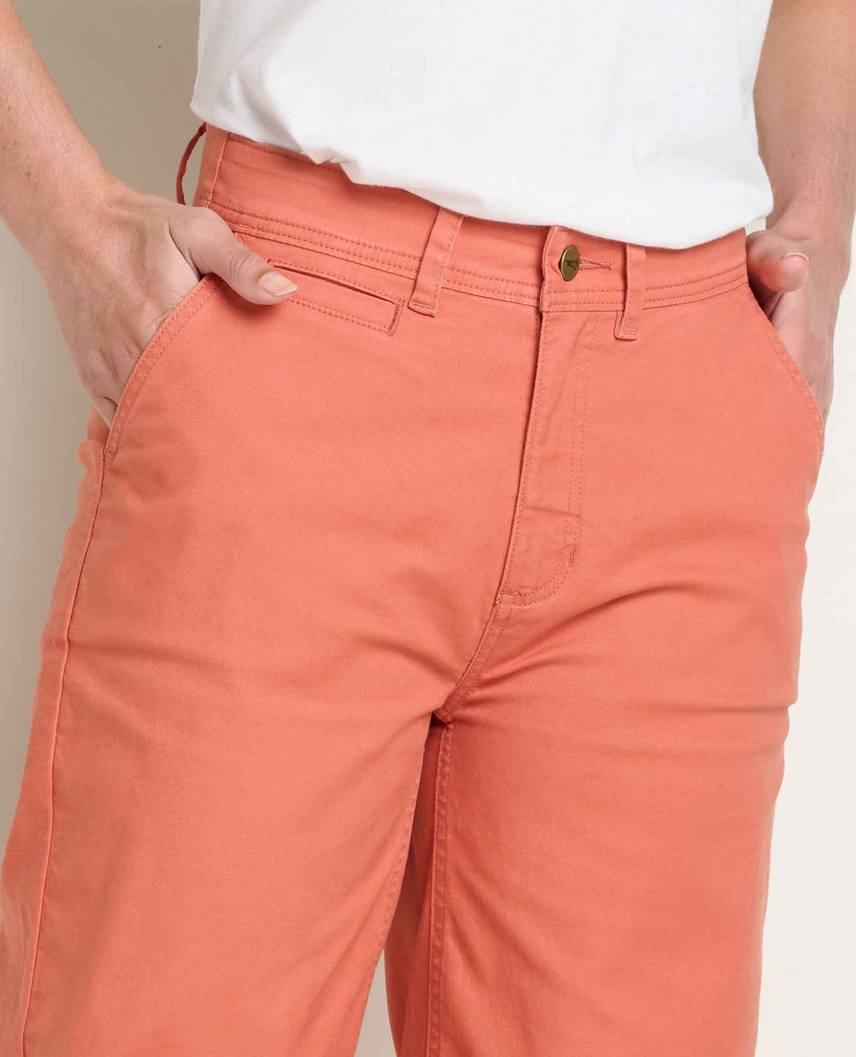 Earthworks Wide Leg Chino Clay | Toad&Co Women