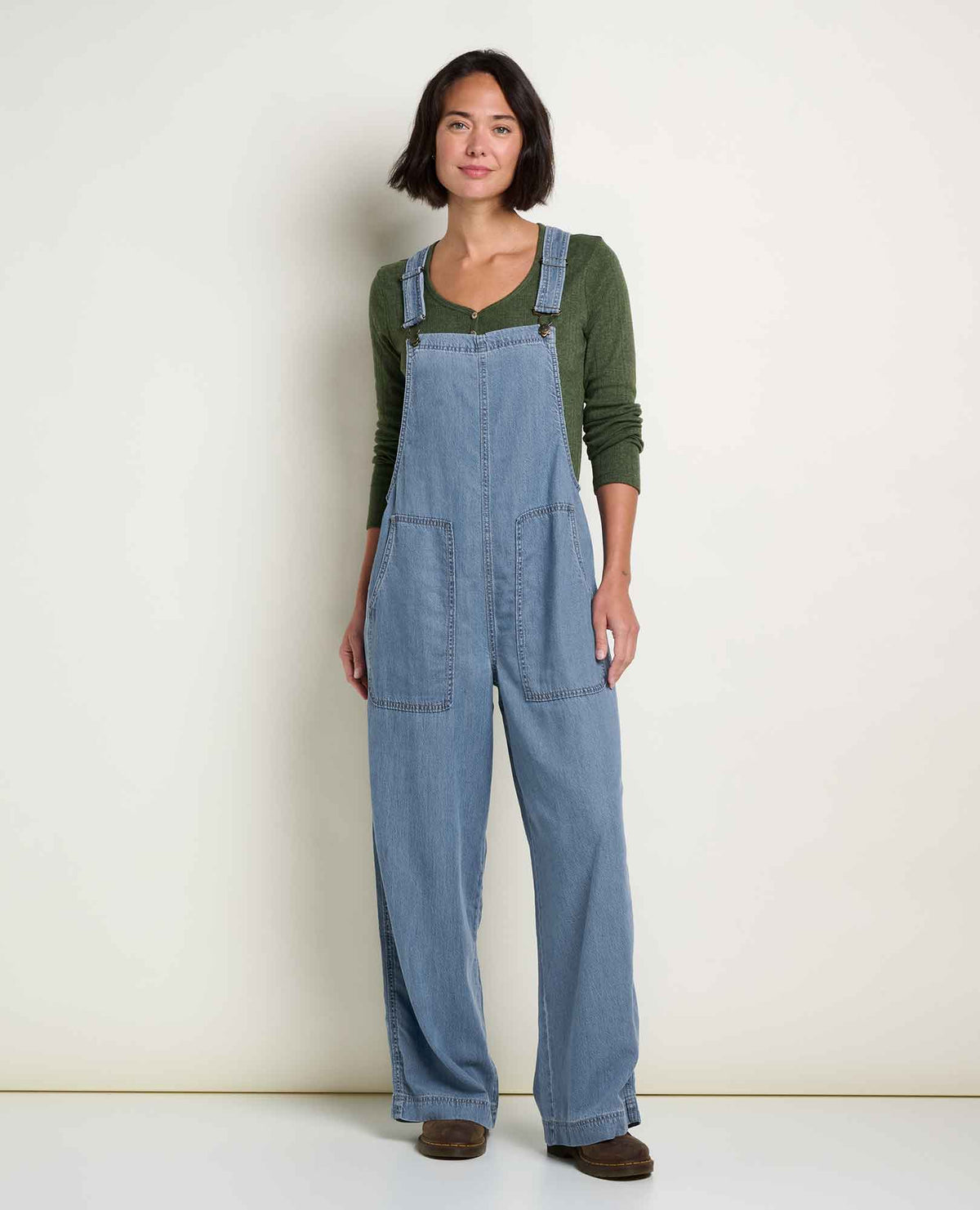 Women's Piñon Soft Denim Wide Leg Overall  | Toad&Co Women