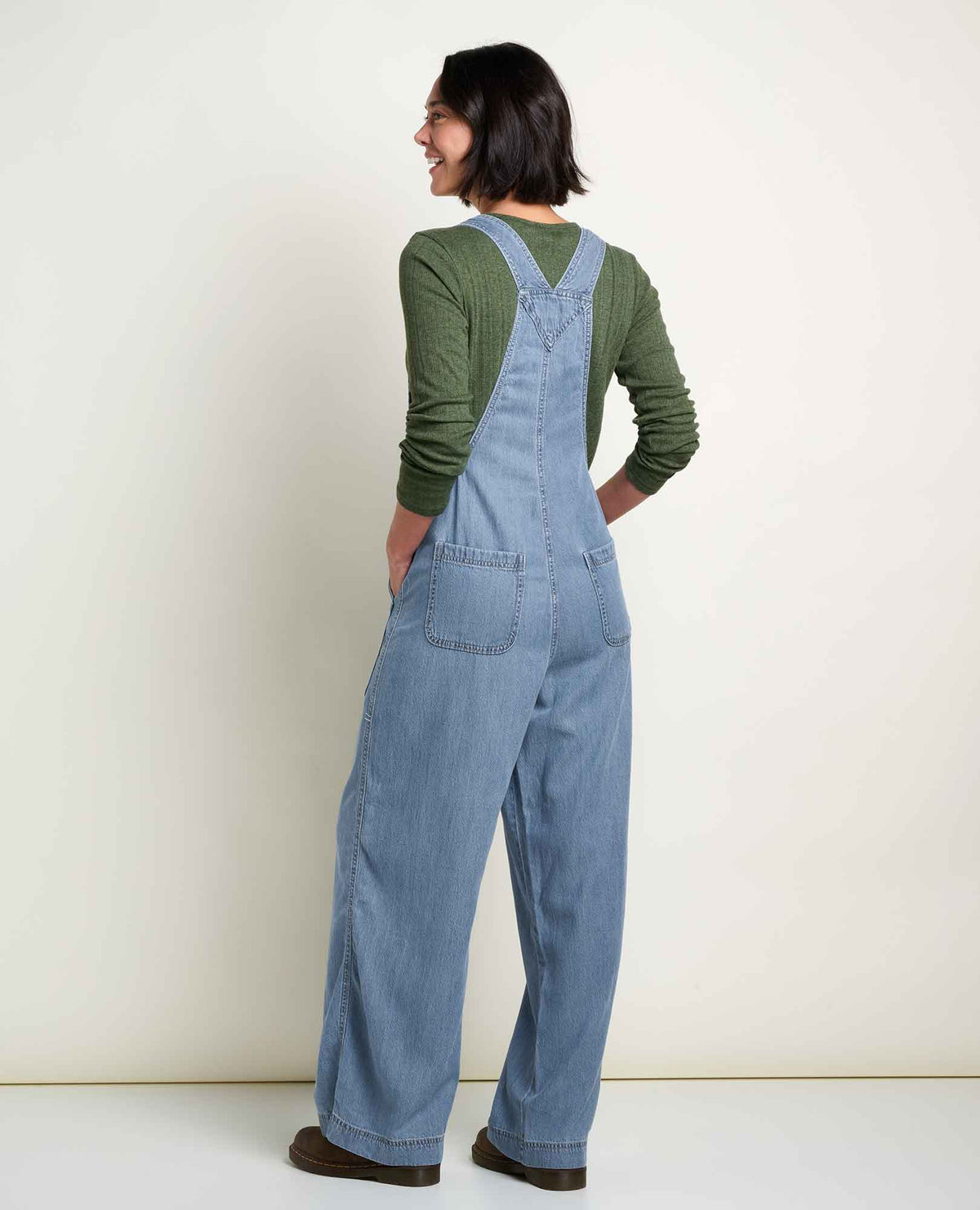 Women's Piñon Soft Denim Wide Leg Overall  | Toad&Co Women