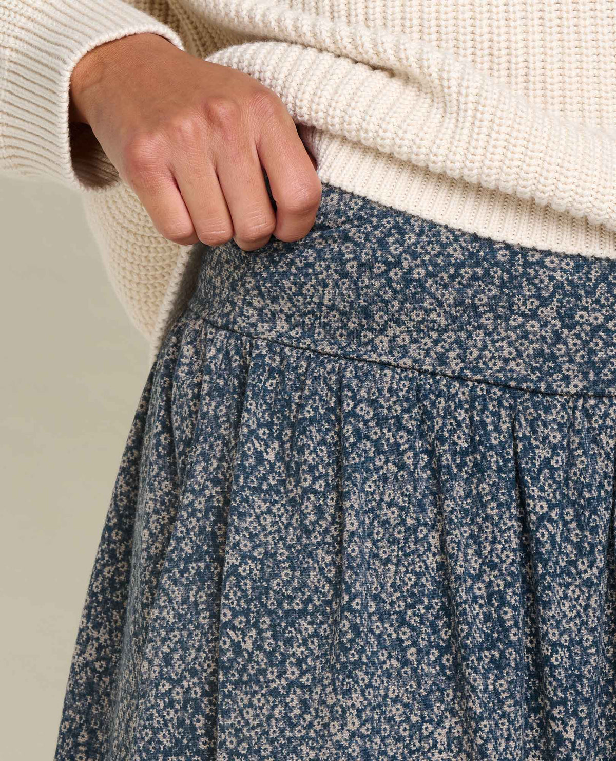 Chaka Midi Skirt - Organic Cotton & TENCEL™ A-Line Midi Skirt Ink Print | Toad&Co Women