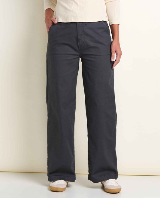 Earthworks Wide Leg Chino Soot | Toad&Co Women
