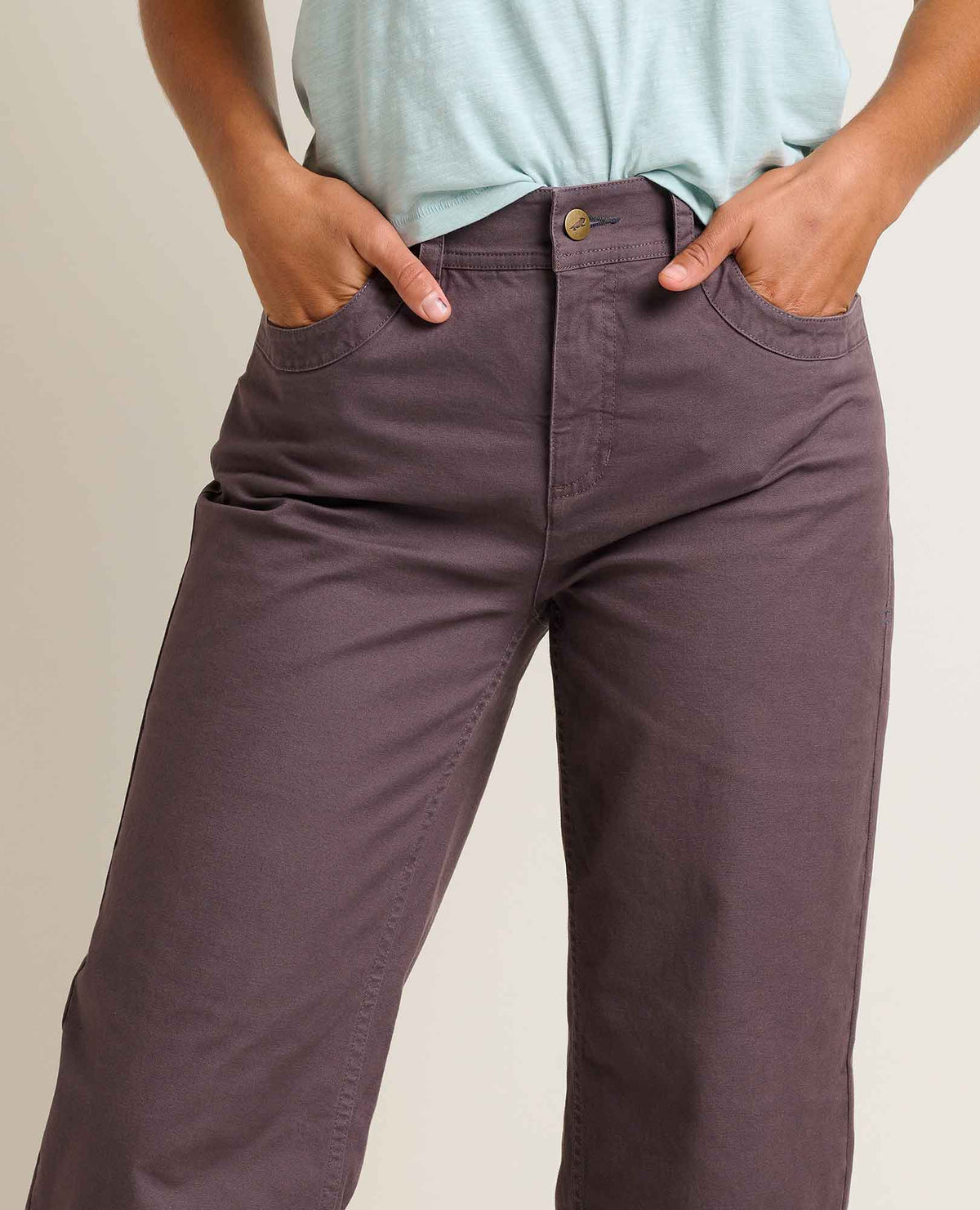 Earthworks Wide Leg Organic Cotton Crop Pant Raisin | Toad&Co Women