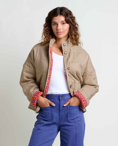 Organic Cotton Quilted Jacket with Recycled Insulation Partridge Gingham | Toad&Co Women