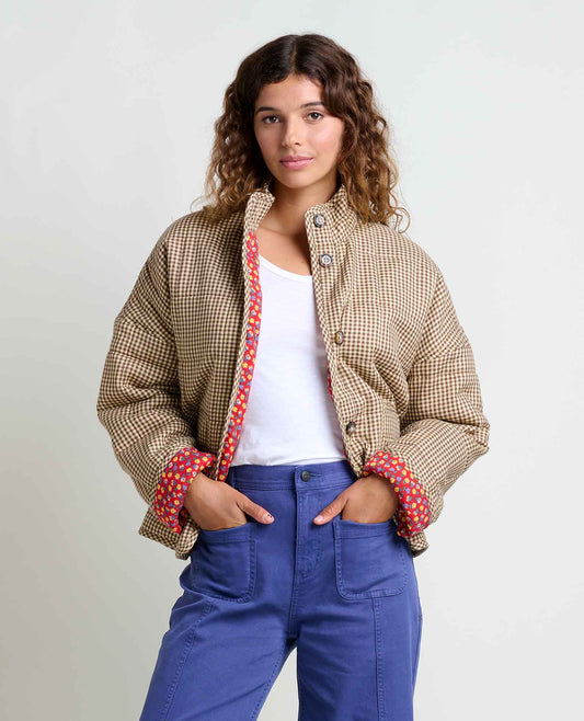 Organic Cotton Quilted Jacket with Recycled Insulation Partridge Gingham | Toad&Co Women