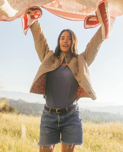 Organic Cotton Quilted Jacket with Recycled Insulation Partridge Gingham | Toad&Co Women