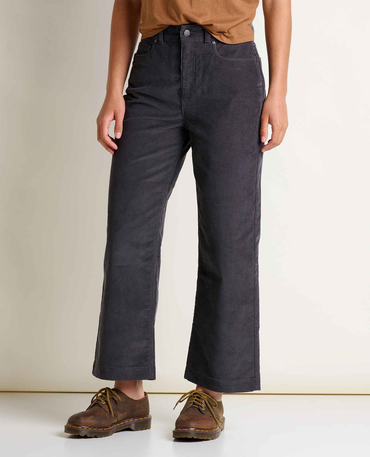Women's Corduroy Wide Leg Crop Pant Soot | Toad&Co Women
