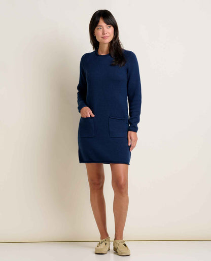 Alpineglo Roll Neck Sweater Dress - Organic Cotton & Wool  | Toad&Co Women