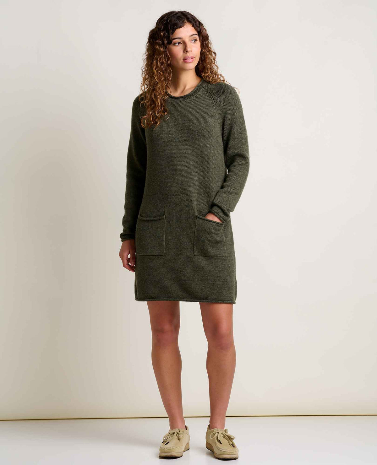 Alpineglo Roll Neck Sweater Dress - Organic Cotton & Wool  | Toad&Co Women