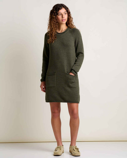 Alpineglo Roll Neck Sweater Dress - Organic Cotton & Wool  | Toad&Co Women